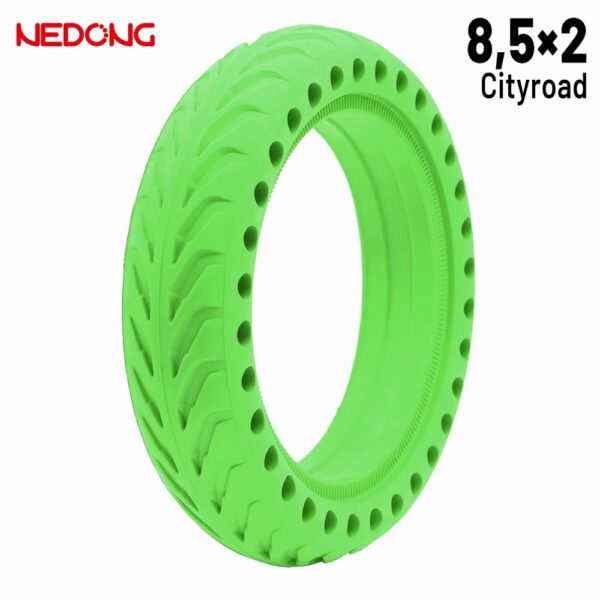 Roda maciça 8,5x2 com furos VERDE para Xiaomi