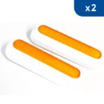 Tampas Refletores Traseiras Trotinete Eletrica Xiaomi - Branco - Kit 2