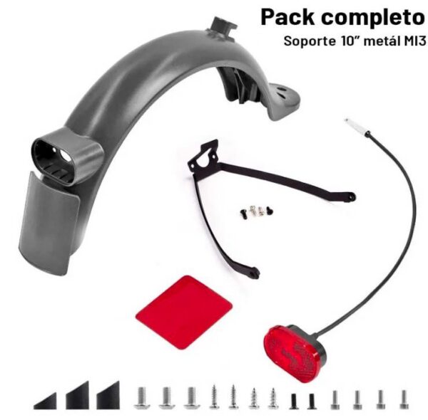 Guarda-lamas traseiro para Xiaomi 1S, PRO 2 e Essential + suporte metálico de 10 polegadas (Kit Completo)