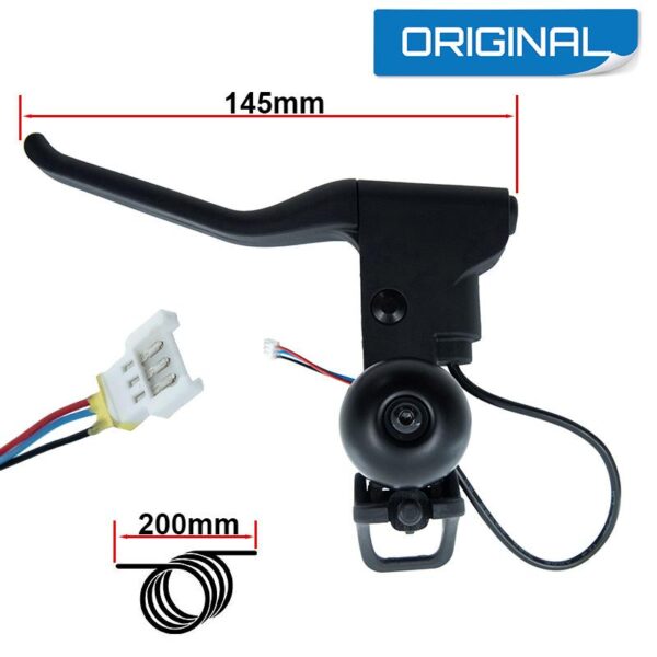 Manete de travão L com campainha Ninebot F2/F2 Pro Plus [Ninebot] - conector JST ZH
