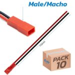 Conector JST com cabo - 10 MACHO