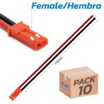 Conector JST com cabo - 10 FÊMEA