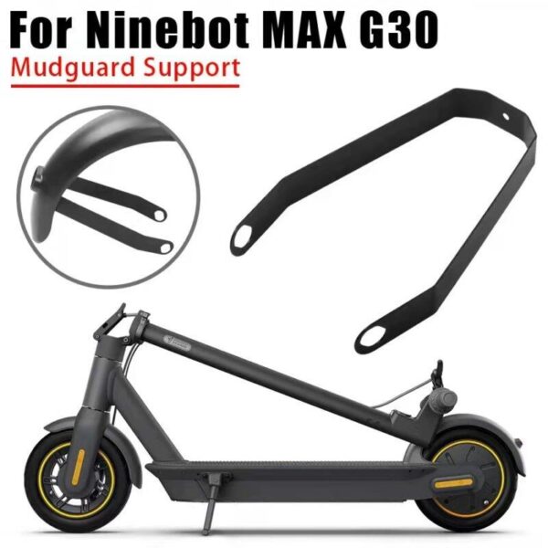 Suporte de guarda-lamas em metal preto para Ninebot Max G30