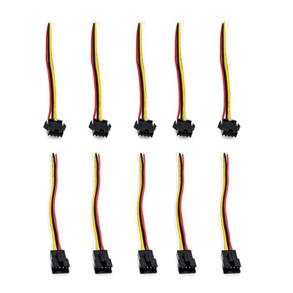 Conector com cabo 22AWG SM 3 pinos - 5F/5M