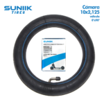 Camara de ar 10x2.125 Válvula Curva 90º 0º Trotinete Eletrica