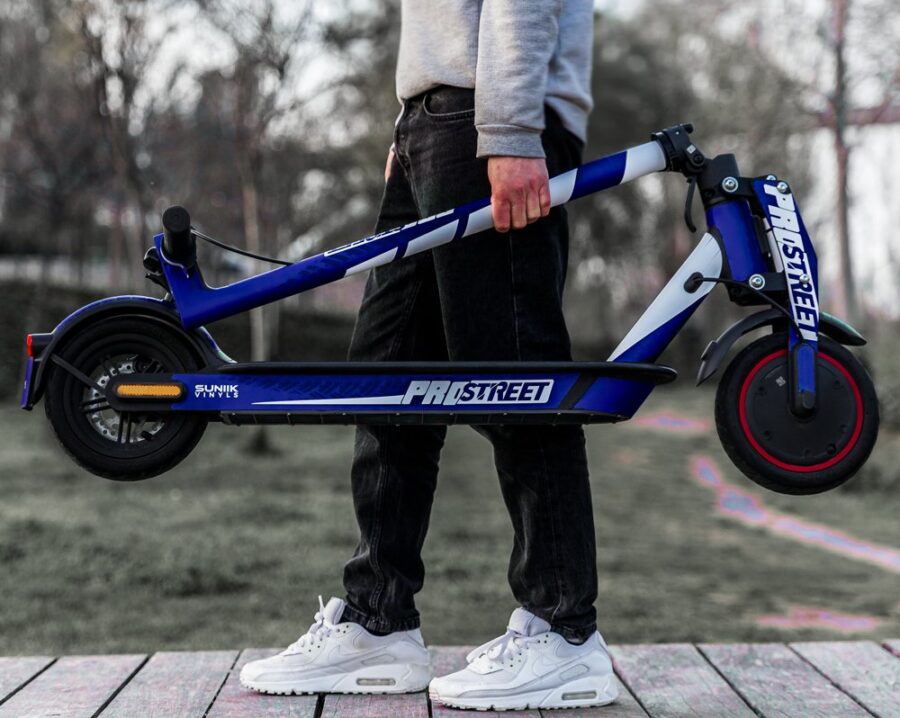 Vinil Trotinete Eletrica Xiaomi PROSTREET (azul) - Kit pleto