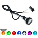 Led olho de águia amarelo 12V - 1 unidade