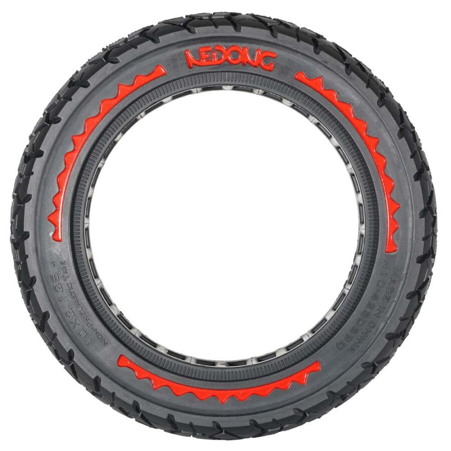 Pneu offroad VERMELHA Maciço 10x2.125-6.5 42,5mm