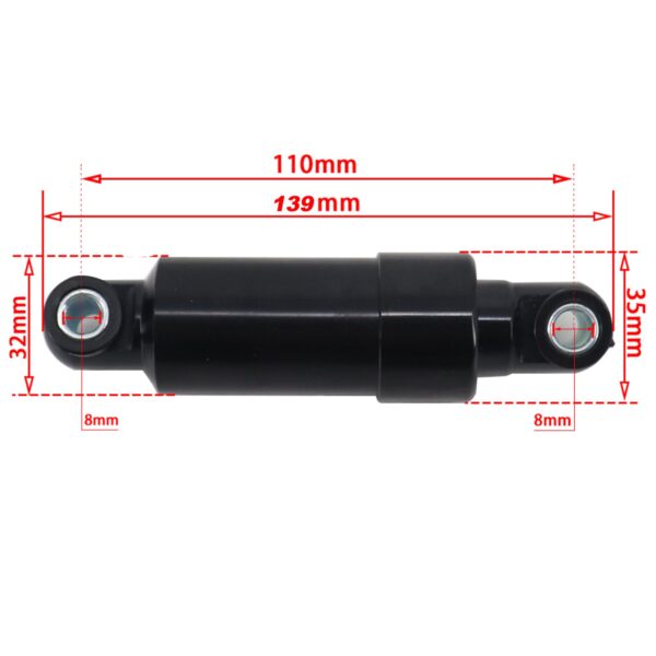 Mola cilíndrica amortecera Trotinete Eletrica elétrica 110mm (pacote 2 unidades)