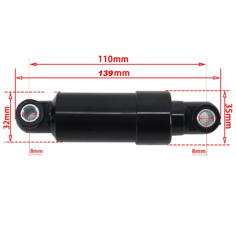 Mola cilíndrica amortecera Trotinete Eletrica elétrica 110mm (pacote 2 unidades)