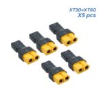 Adaptador XT30 macho XT60 fêmea - 5 unidades