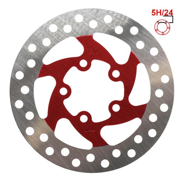 Disco de Travão 120mm 5H vermelho