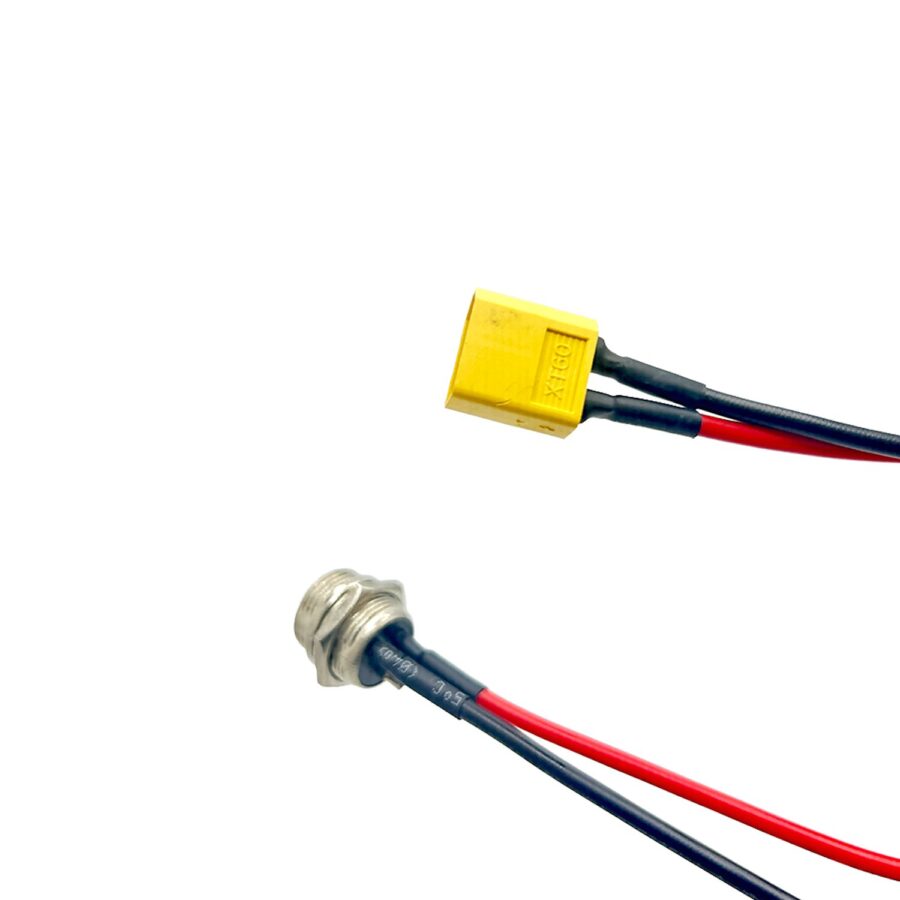 Tomada carregamento GX16 conector XT60 (inclui tampa  conector)