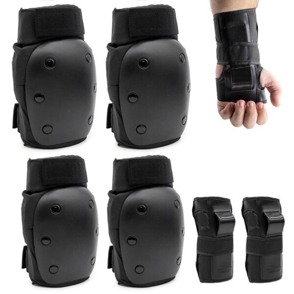 Kit de proteção articular M - Joelheiras, cotoveleiras e munhequeiras