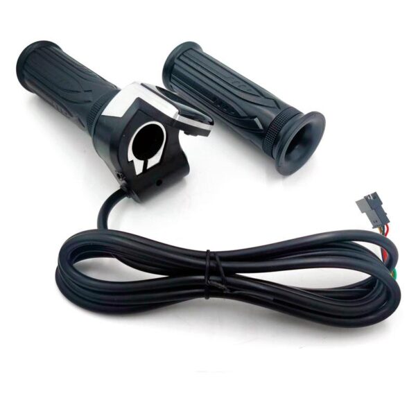 Acelerador Punho indicador de bateria (36V) e botão - conector SM Trotinete Bicicleta Eletrica