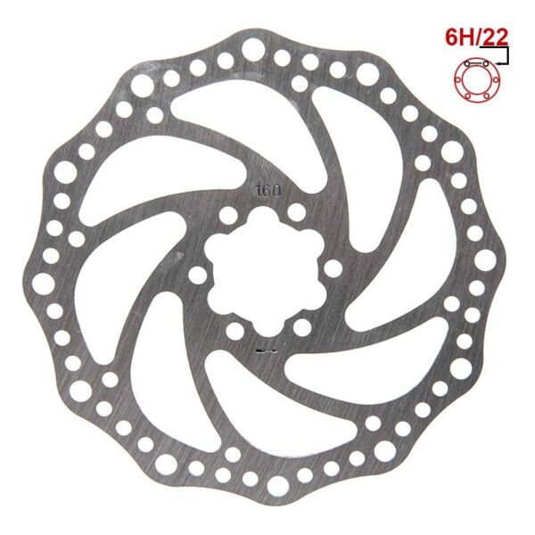 Disco de Travão R6.1 160mm 6H prata