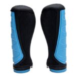 Punhos ergonômicos de silicone com trava azul - 2 peças