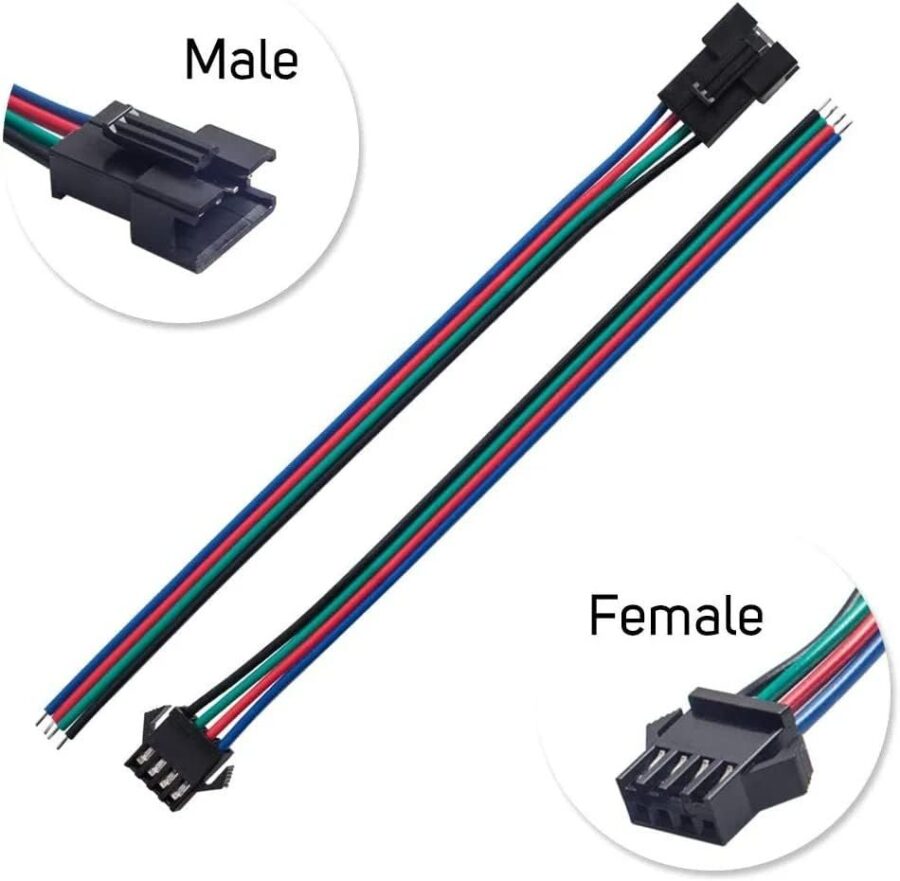 Conector SM 4 pinos cabo 22 AWG - 5M/5H (pacote 10 unidades)