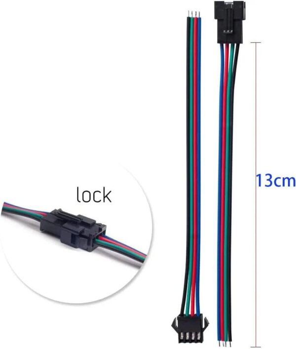Conector SM 4 pinos cabo 22 AWG - 5M/5H (pacote 10 unidades)