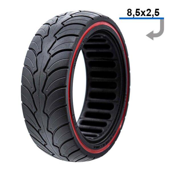 Roda sólida ultraleve 8,5x2,5-6,1/B58 - linha vermelha (válida Dualtron Mini)