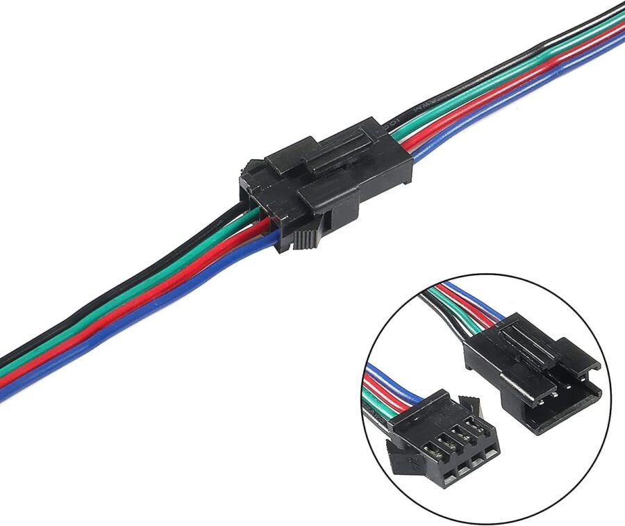 Conector SM 4 pinos cabo 22 AWG - 5M/5H (pacote 10 unidades)