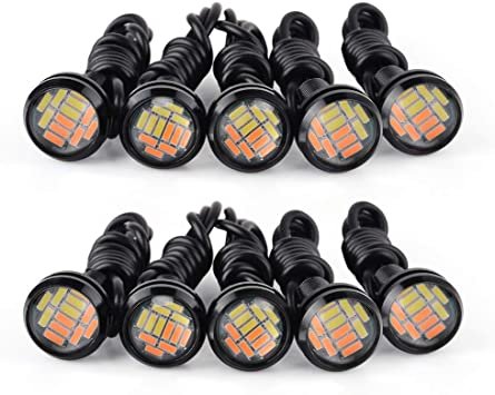 Luz Led Eagle Eye Led Light (pacote 2 luzes) Amarelo-Branco (12 LEDs por luz)