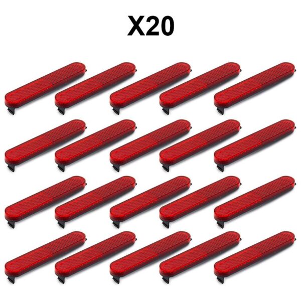 Refletor retrô Trotinete Eletrica Xiaomi refletor vermelho - Pacote 20