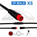 Conector à prova d'água 8mm 2 pinos - 5M