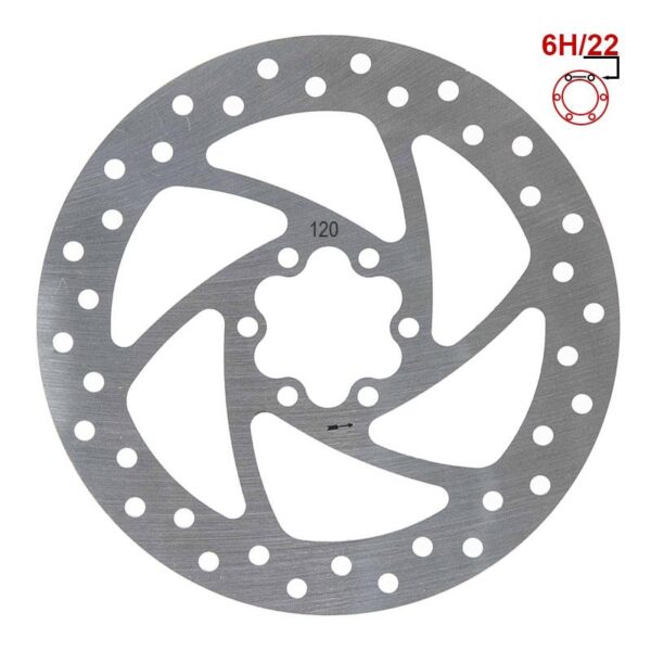 Disco de Travão 120mm 6H prata Cecotec Outsider/Bongo série A