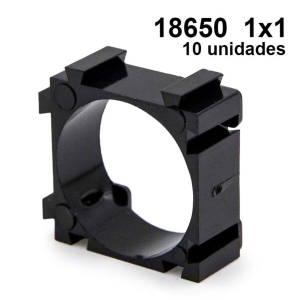 Suporte de bateria 18650 1x1 - 10 unidades