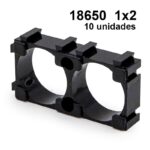 Suporte de bateria 18650 1x2 - 10 unidades