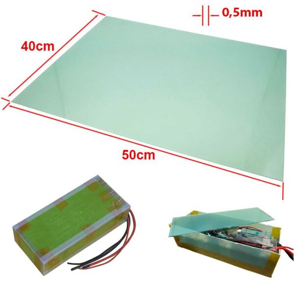 Folha de fibra de vidro 50x40cm 0,5mm