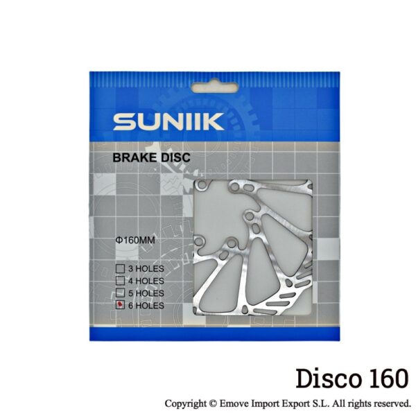 Disco travão fenda 6 furos 160mm