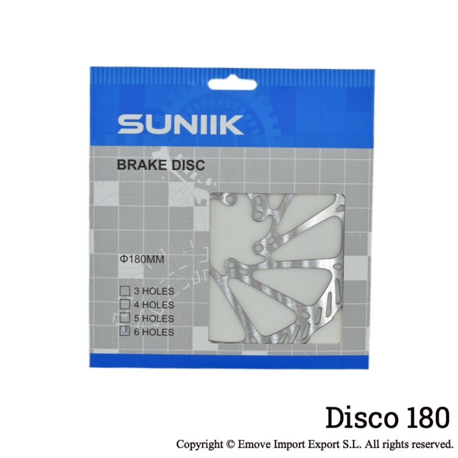 Disco travão 6 furos 180mm