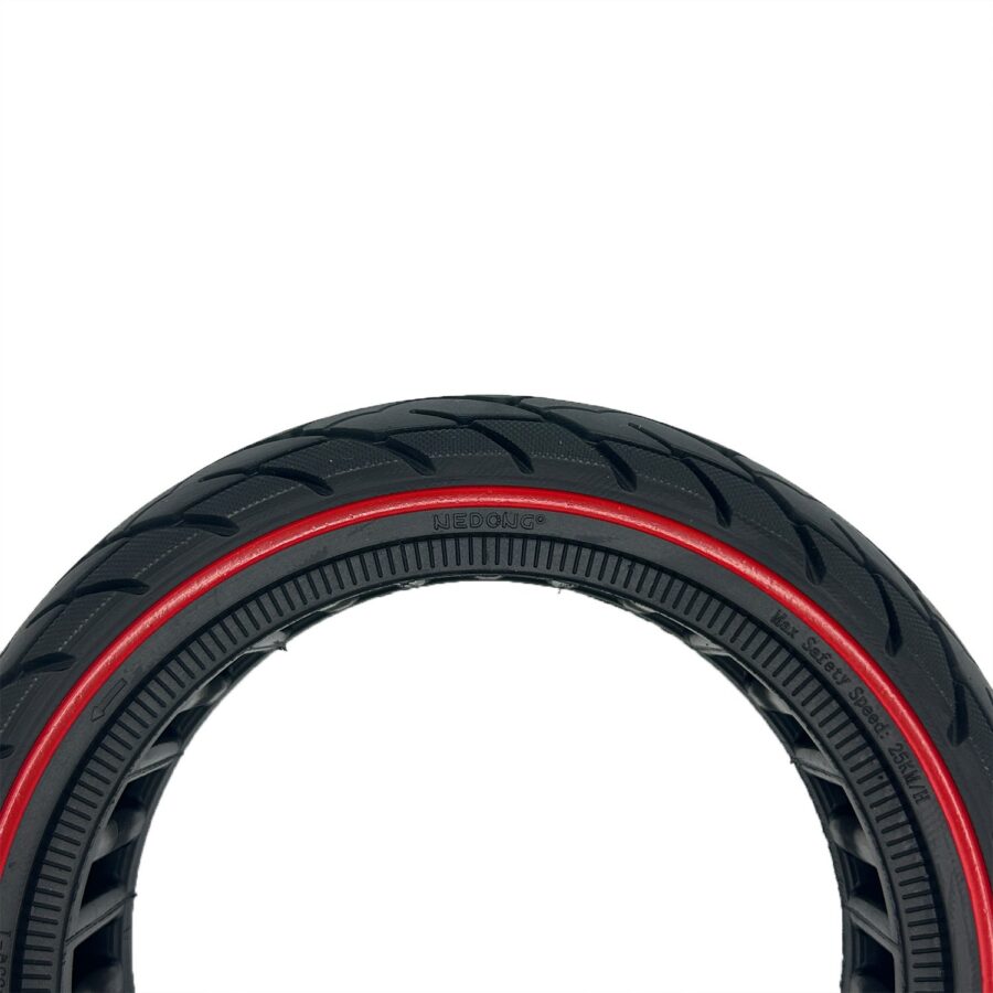 Pneu Maciço 10x2,5 (60/70-7) Vermelha