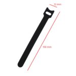 Laços nylon, organizar cabos (pacote 10 unidades) PRETO 150mm