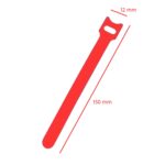 Laços nylon, organizar cabos (pacote 10 unidades) VERMELHO 150mm