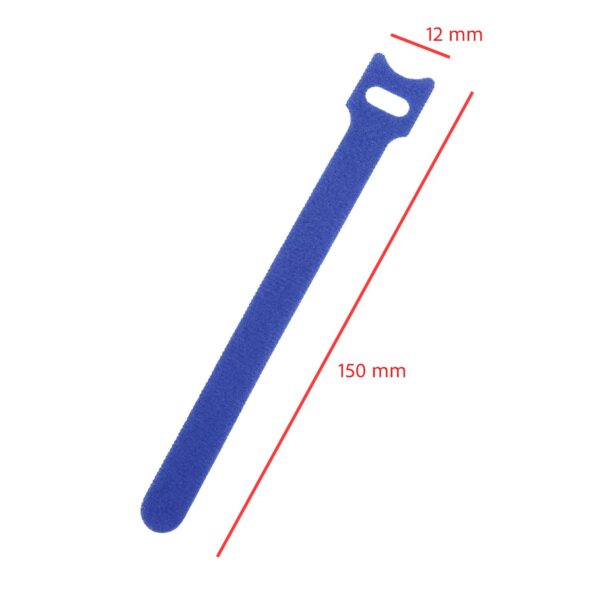 Laços nylon, organizar cabos (pacote 10 unidades) AZUL 150mm