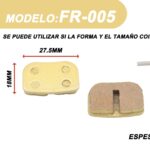 Pastilha travão FR005