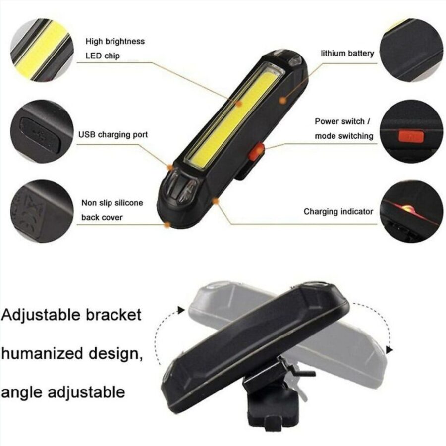 Luz advertência LED Trotinete Eletrica e bicicleta - vermelha