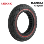 Pneu 10x2.125-6.1 34mm Vermelho Maciço Trotinete Eletrica