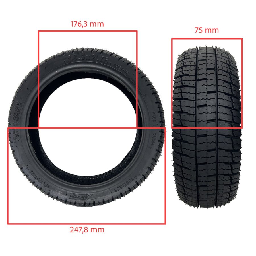 Pneu 10,5x2,75-7 Tubeless