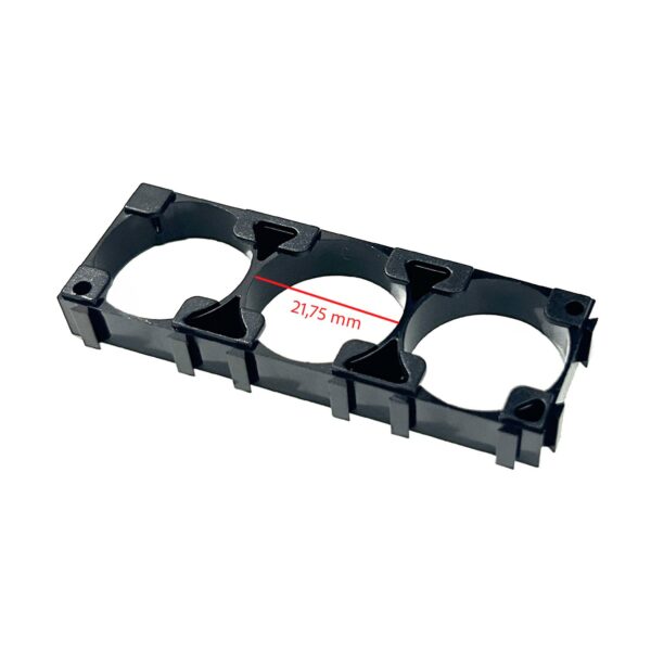 Suporte bateria lítio 21700 (10 unidades) (3 pinos 21,75 mm)