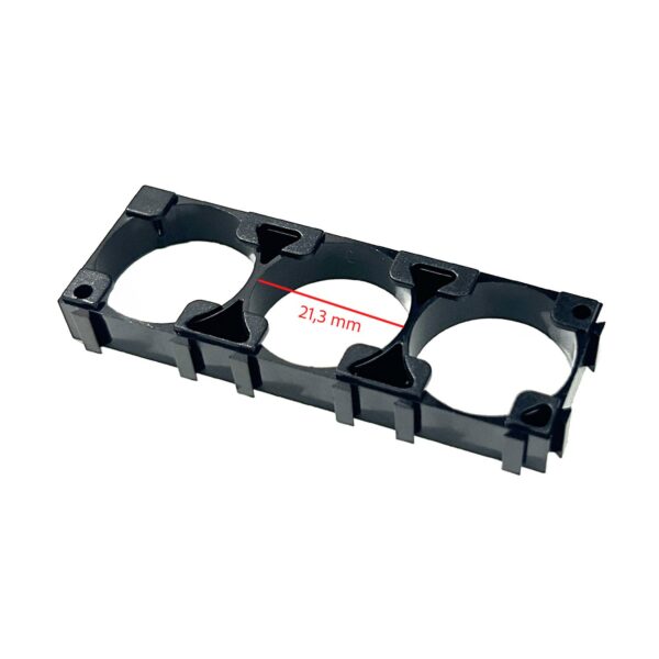 Suporte bateria lítio 21700 (10 unidades) (3 pinos 21,3 mm)