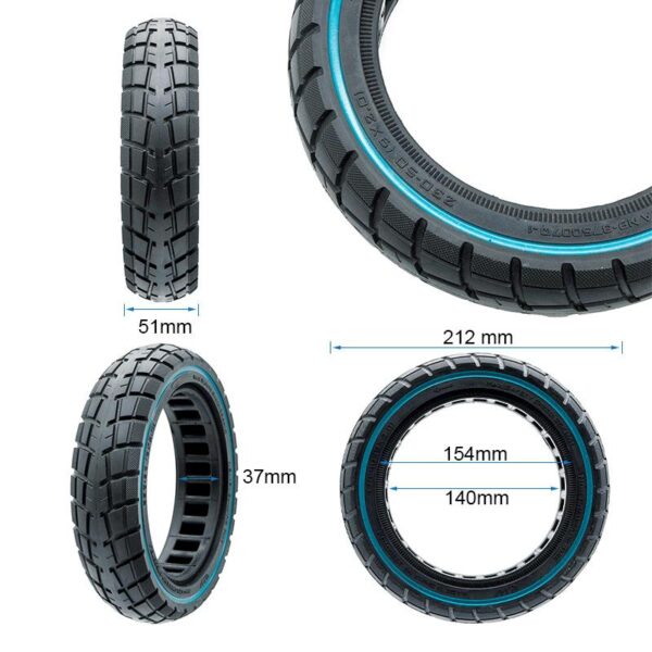 Pneu Maciço ultraleve offroad 230x50 / 9x2-6,1/B34 - linha azul