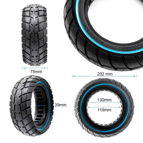 Pneu Maciço ultraleve offroad 8,5x3-5,5/B40 - linha azul