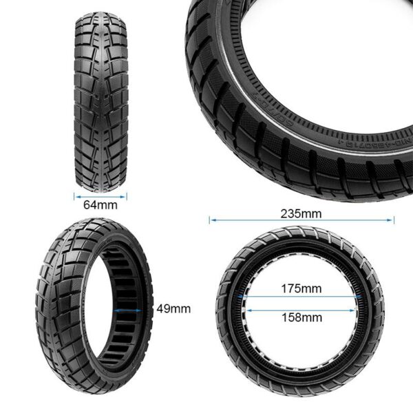 Pneu Maciço ultraleve offroad 60/70-7/B50 - linha preta