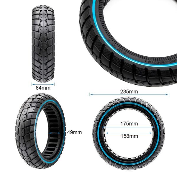 Pneu Maciço ultraleve offroad 60/70-7/B50 - linha azul