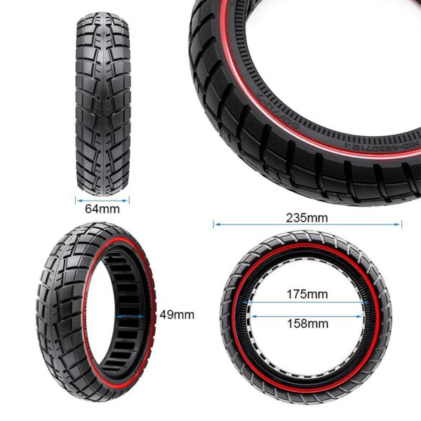 Pneu Maciço ultraleve offroad 60/70-7/B50 - linha vermelha