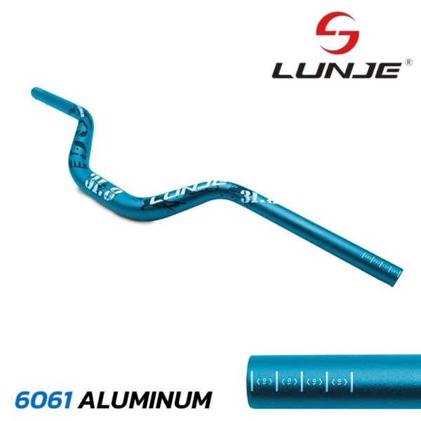 Guidão de 720mm com elevação 90mm azul